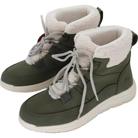 JBU by Jambu Freeze Olive Lace-Up Round Toe Ankle Boot Women's US 6.5M - Picture 2 of 6